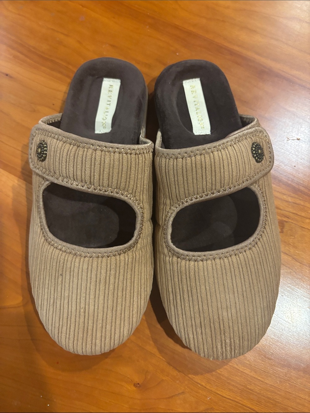 REVITALIGN Orthotic Adjustable Chenille Slippers Mid Width